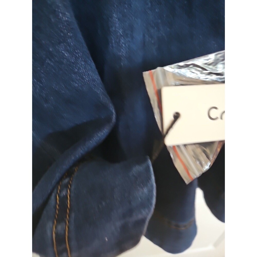 Commense NWT Blue Button-Down Pocketed Belted Den… - image 4